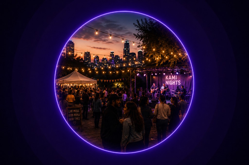 A live music event happening nearby